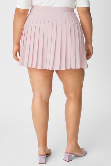 Jóvenes - Minifalda pantalón con tablas - rosa claro