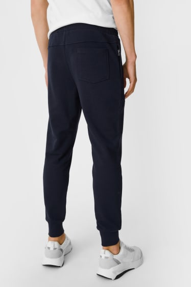 Hommes - Lot de 2 - pantalon de jogging - coton bio - bleu  / noir