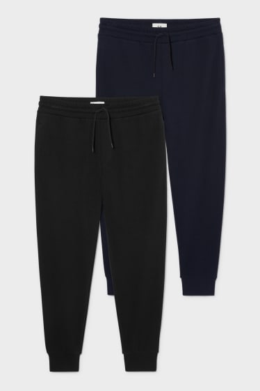 Bărbați - Multipack 2 buc. - pantaloni de trening - bumbac organic - albastru / negru