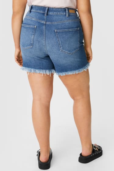 Dames - CLOCKHOUSE - korte spijkerbroek - jeansblauw