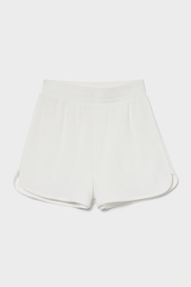 Donna - CLOCKHOUSE - shorts felpati - crema