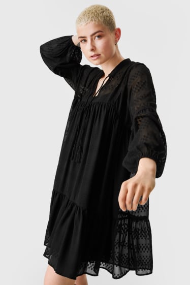 Women - ONLY - chiffon dress - black