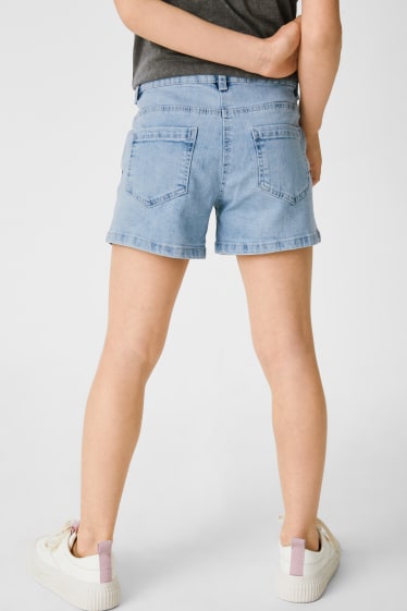 Enfants filles - Short en jean - jean bleu clair