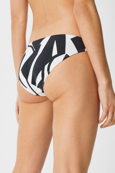 Donna - Slip bikini - a vita bassa - Soft Touch - nero / bianco