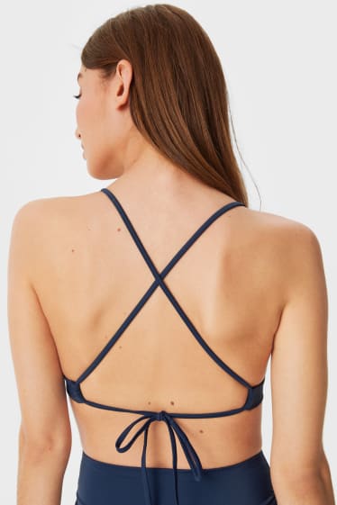 Women - Bikini top - triangle - padded - dark blue