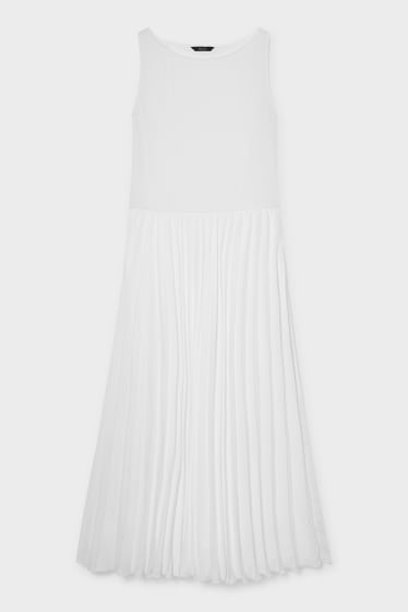 Donna - Vestito - plissettato - bianco