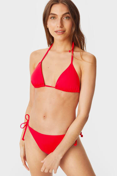 Femmes - Bas de bikini - taille basse - rouge