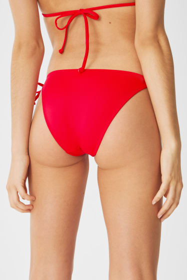 Women - Bikini bottoms - low rise - red