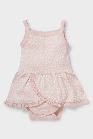 Babies - Baby sleepsuit  - polka dot - rose