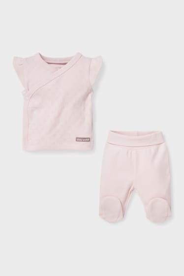 Bebeluși - Compleu nou-născuți - 2 piese - roz