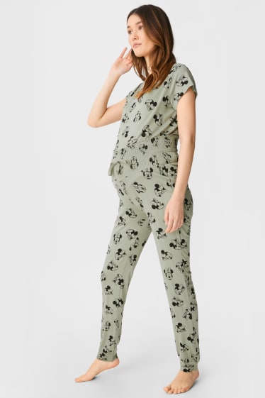 Women - Maternity joggers - Minnie Mouse - green