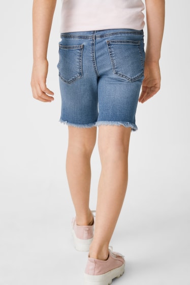 Kinderen - Bermuda van spijkerstof - jeanslichtblauw