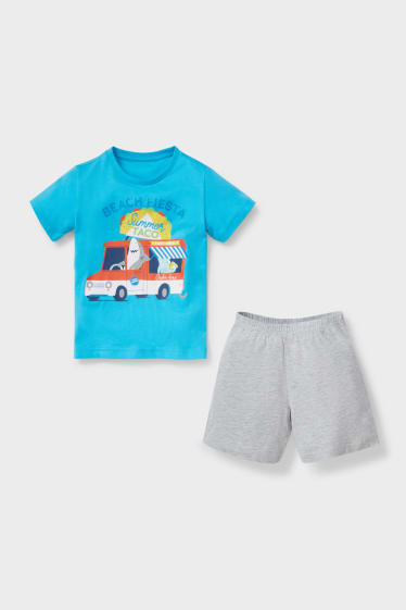 Children - Short pyjamas  - 2 piece - blue / gray