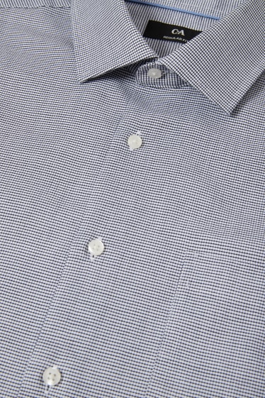 Herren - Businesshemd - Regular Fit - Kent - weiß / blau