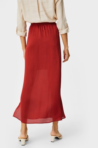 Women - Chiffon skirt - havanna