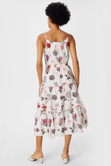 Women - Dress - floral - cremewhite