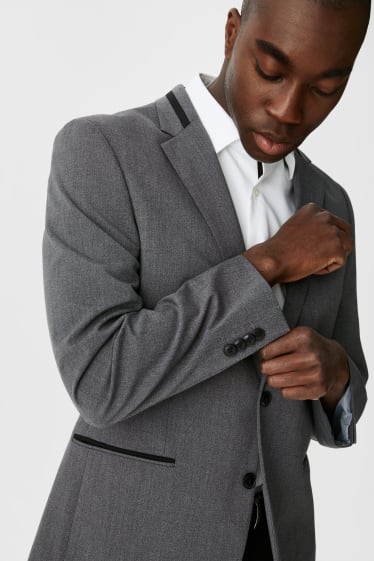 Hommes - Veste de costume - slim fit - gris chiné