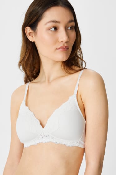 Women - Non-wired bra - padded - cremewhite