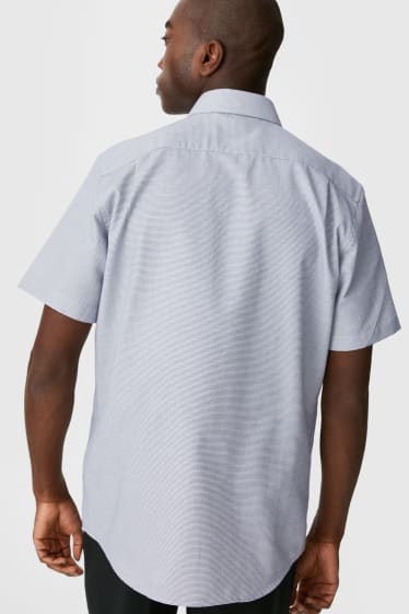 Men - Business shirt - regular fit - Kent collar - white / blue