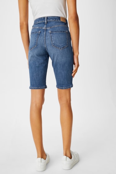 Women - Denim bermudas - denim-blue