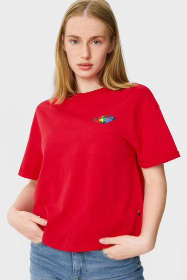 Tieners & jongvolwassenen - CLOCKHOUSE - T-shirt - Disney - PRIDE - rood
