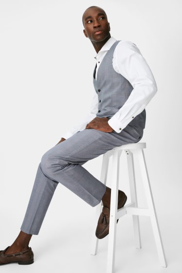 Hommes - Chino - slim fit - stretch - gris chiné