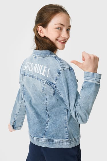 Niños: niñas - Cazadora vaquera - vaqueros - azul claro