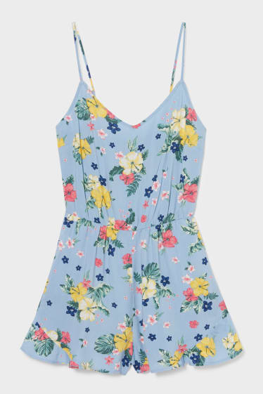 Women - CLOCKHOUSE - playsuit - floral - light blue