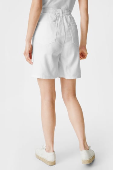 Femmes - Short en jean - blanc
