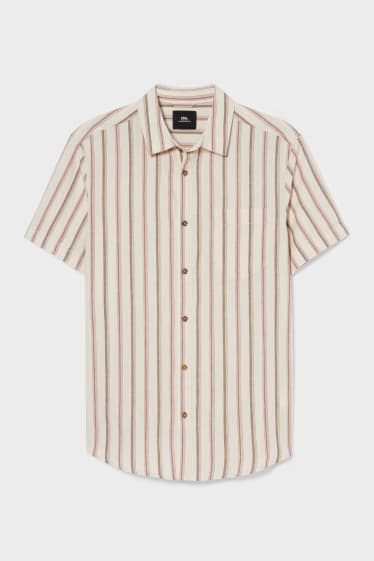 Ragazzi e giovani - CLOCKHOUSE - camicia - regular fit - colletto all'italiana - righe - beige