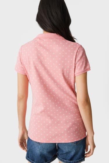 Women - Basic polo shirt - pink