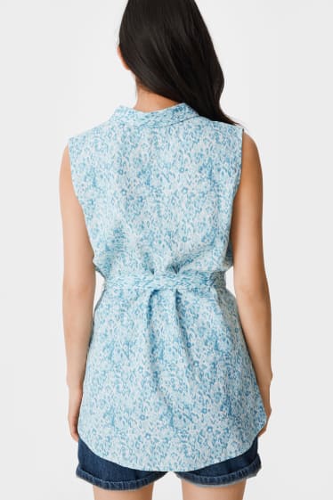 Women - Blouse top - turquoise