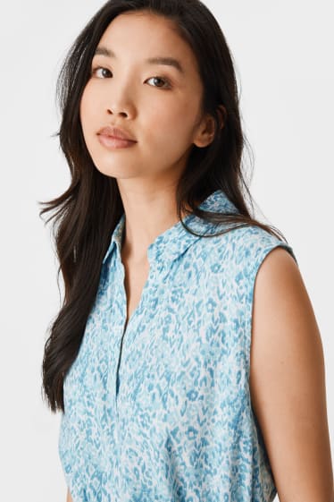Women - Blouse top - turquoise
