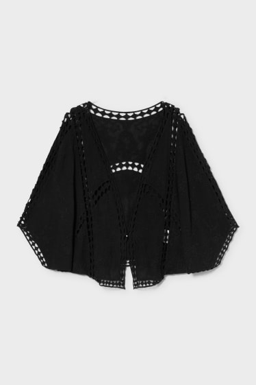 Women - Bolero - embroidered - black