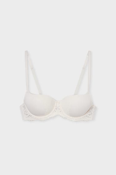 Women - Underwire bra - FULL COVERAGE - padded - creme