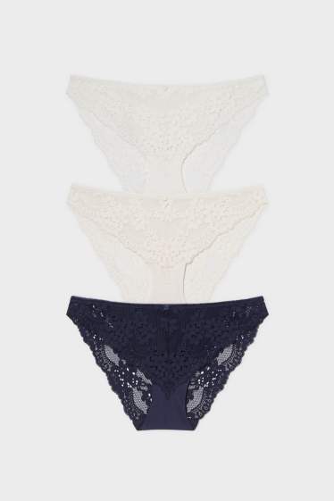 Women - Multipack of 3 - briefs - cremewhite
