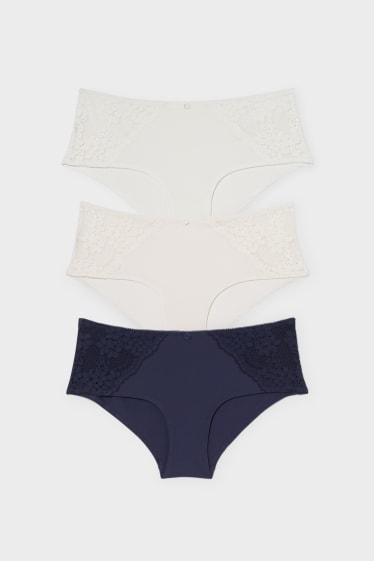 Women - Multipack of 3 - hipster briefs - cremewhite