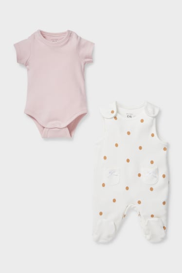 Babys - Strampler-Set - 2 teilig - rosa