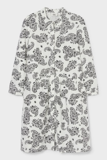 Women - A-line dress - linen blend - cremewhite