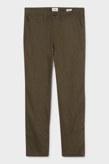 Men - Cargo trousers - regular fit - dark green