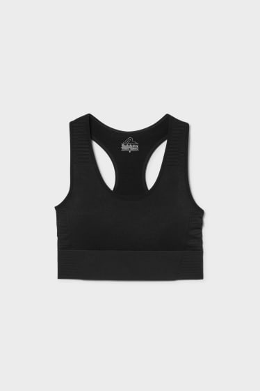 Women - Sports bra - padded - yoga - black