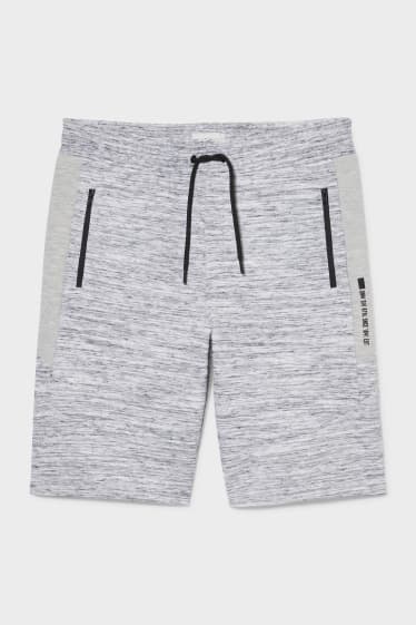 Uomo - Shorts in felpa - grigio chiaro melange