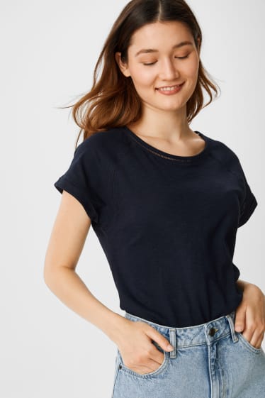 Femmes - T-shirt - bleu foncé