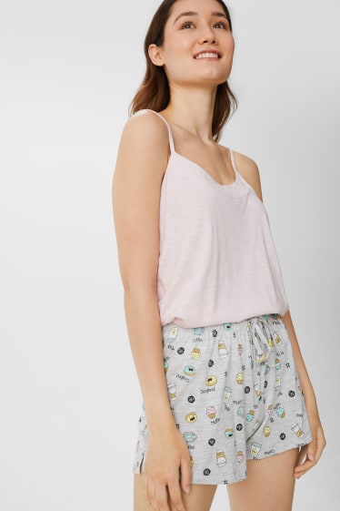 Women - Multipack of 2 - pyjama shorts - gray-melange