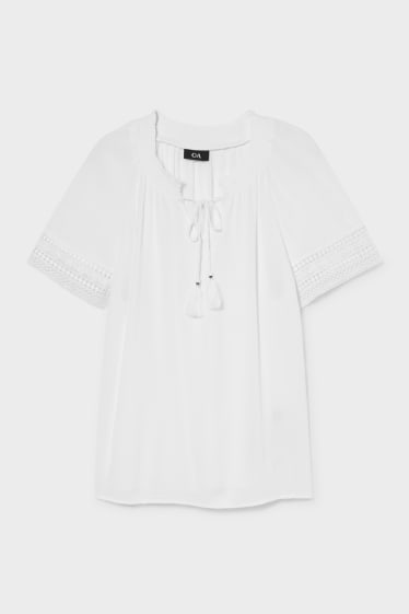 Mujer - Blusa - blanco roto