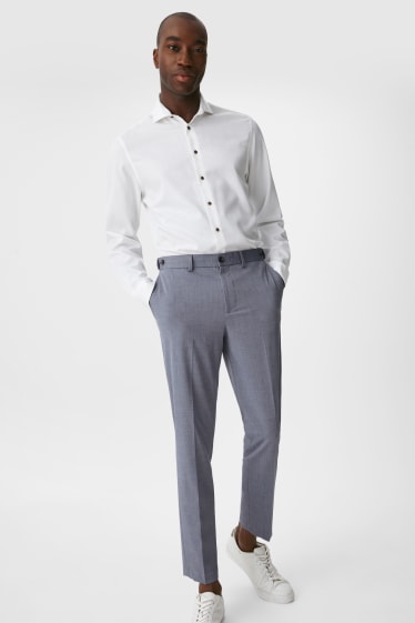Hommes - Pantalon de costume - body fit - Flex - gris