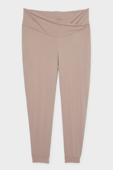 Women - Maternity jersey trousers - light brown