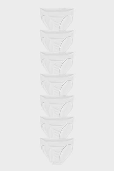 Damen - Multipack 7er - Slip - seamless - weiß