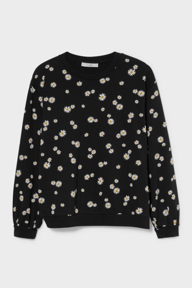 Teens & young adults - CLOCKHOUSE - sweatshirt - floral - black