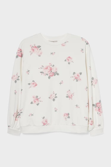 Teens & young adults - CLOCKHOUSE - sweatshirt - floral - white